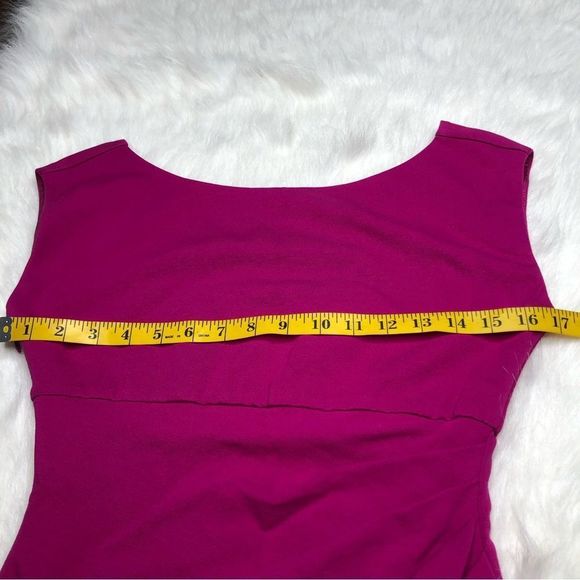 Diane Von Furstenberg Pink Boatneck V-Back Sleeveless Jori Sheath Dress Size 4 - Picture 8 of 15